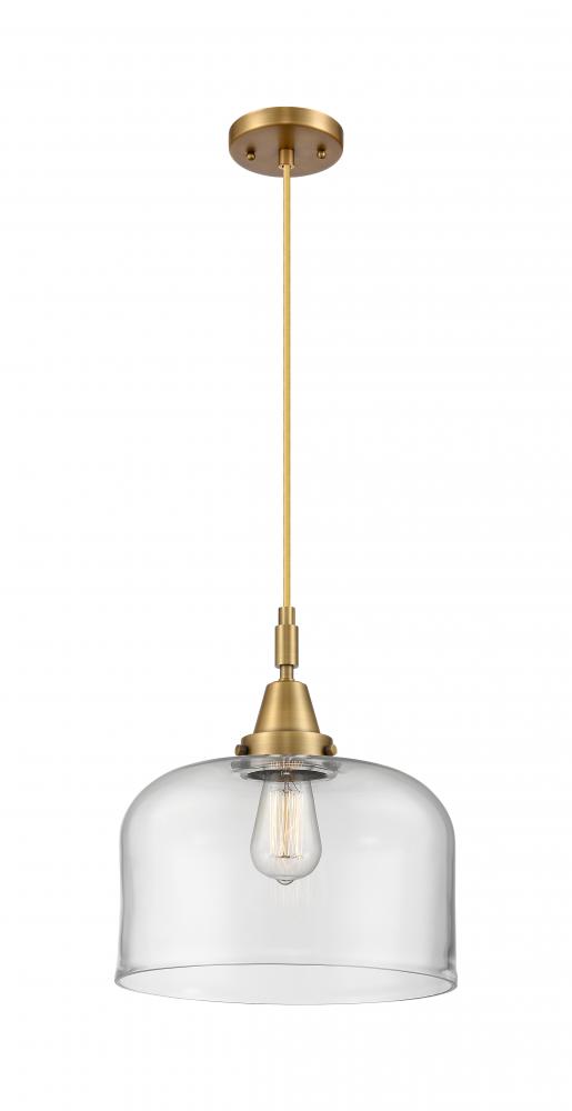 Bell - 1 Light - 12 inch - Brushed Brass - Mini Pendant