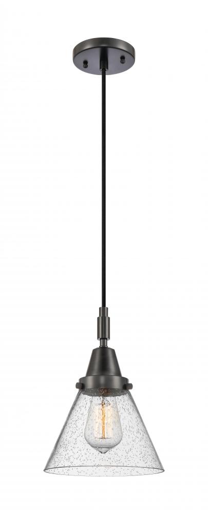 Cone - 1 Light - 8 inch - Matte Black - Mini Pendant