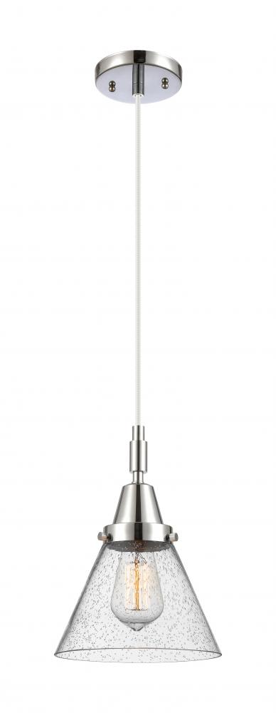 Cone - 1 Light - 8 inch - Polished Chrome - Mini Pendant