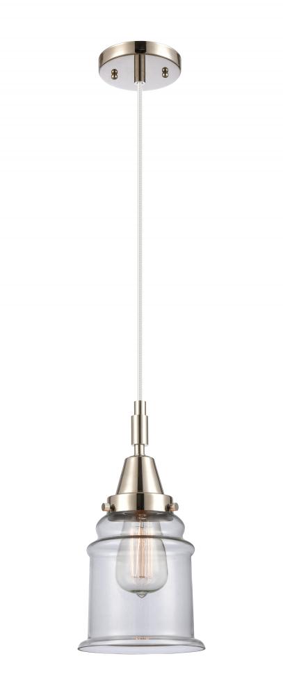 Canton - 1 Light - 7 inch - Polished Nickel - Mini Pendant