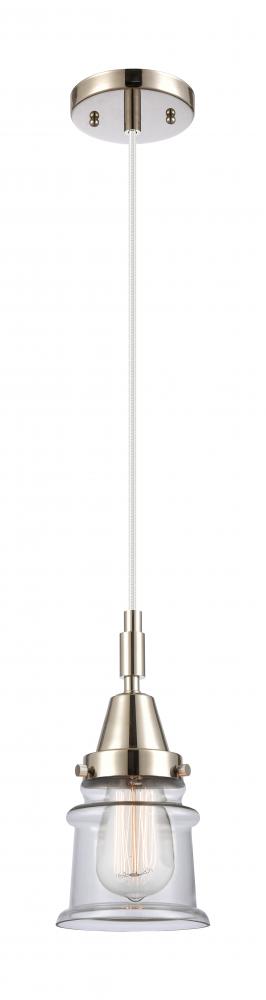 Canton - 1 Light - 7 inch - Polished Nickel - Mini Pendant