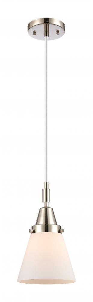 Cone - 1 Light - 6 inch - Polished Nickel - Mini Pendant
