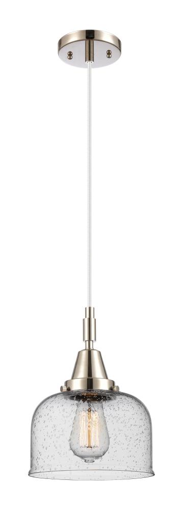 Bell - 1 Light - 8 inch - Polished Nickel - Mini Pendant