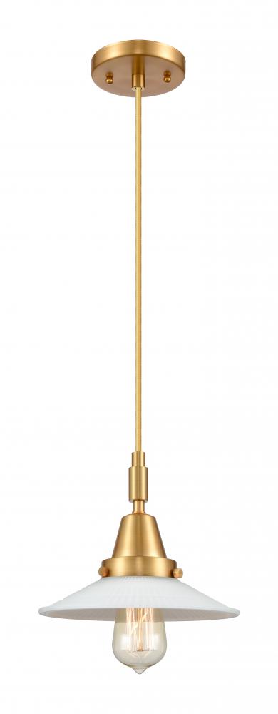 Halophane - 1 Light - 9 inch - Satin Gold - Mini Pendant