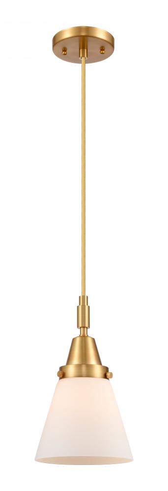 Cone - 1 Light - 6 inch - Satin Gold - Mini Pendant