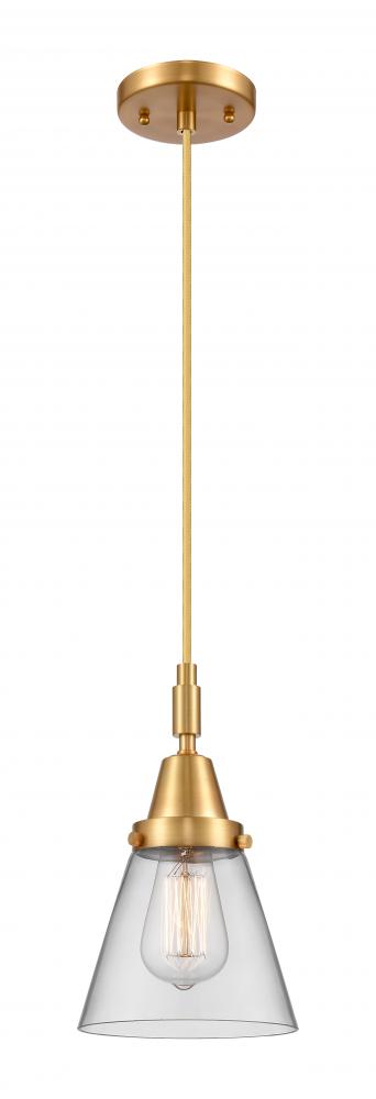 Cone - 1 Light - 6 inch - Satin Gold - Mini Pendant