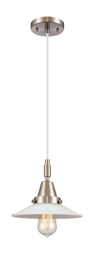 Halophane - 1 Light - 9 inch - Brushed Satin Nickel - Mini Pendant
