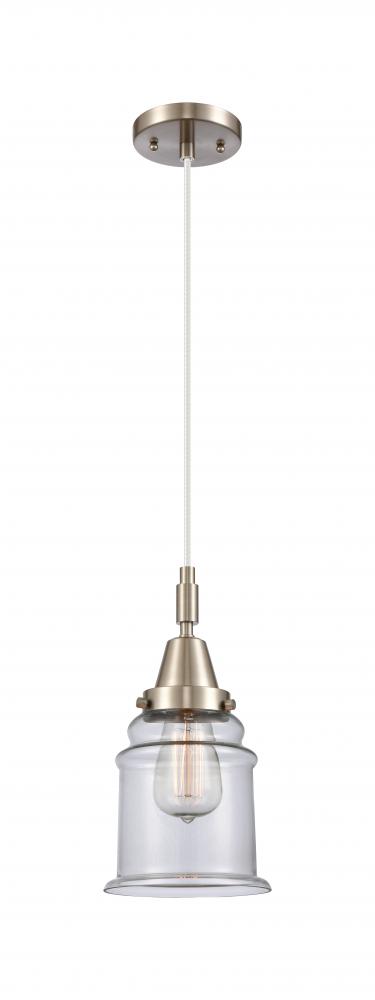 Canton - 1 Light - 7 inch - Brushed Satin Nickel - Mini Pendant