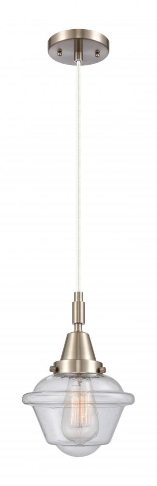 Oxford - 1 Light - 8 inch - Brushed Satin Nickel - Mini Pendant