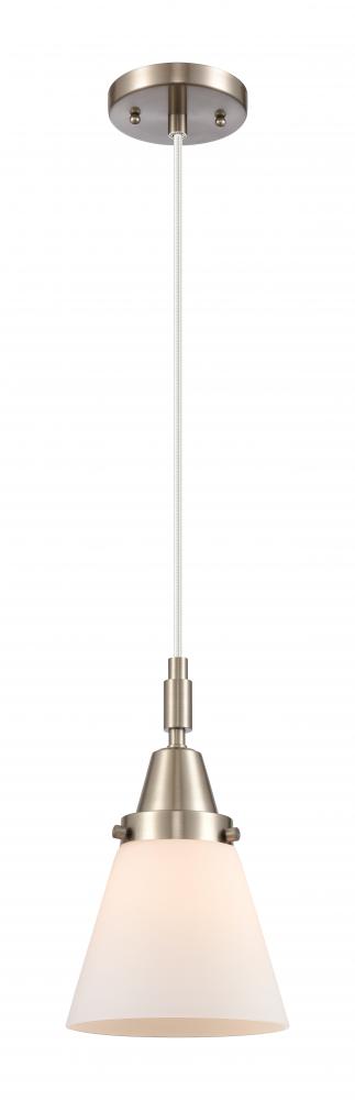 Cone - 1 Light - 6 inch - Brushed Satin Nickel - Mini Pendant
