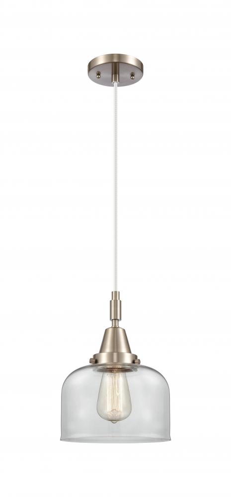 Bell - 1 Light - 8 inch - Brushed Satin Nickel - Mini Pendant