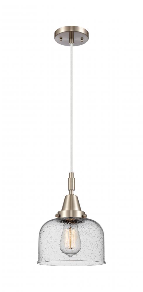 Bell - 1 Light - 8 inch - Brushed Satin Nickel - Mini Pendant