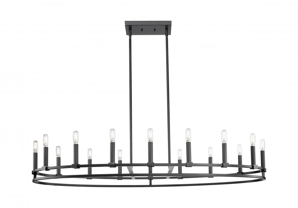 Lexington - 16 Light - 48 inch - Matte Black - Chandelier
