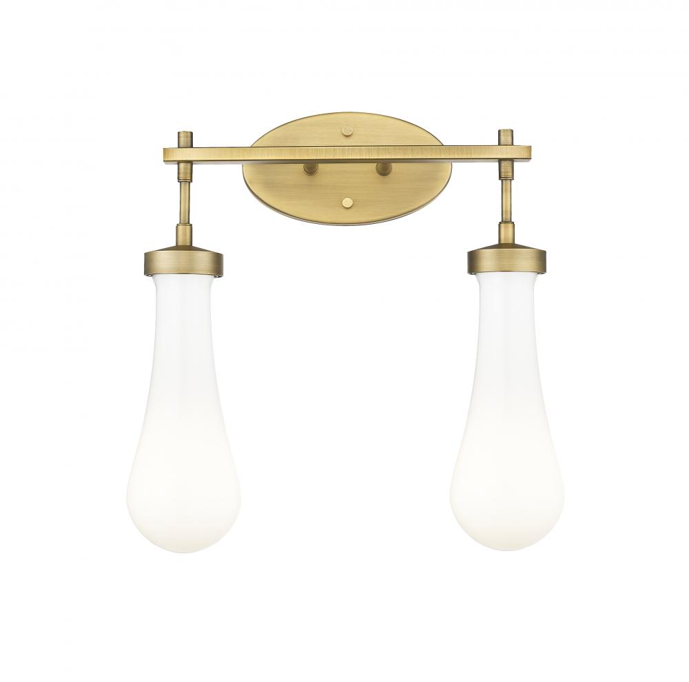 Owego - 2 Light - 17 inch - Brushed Brass - Bath Vanity Light