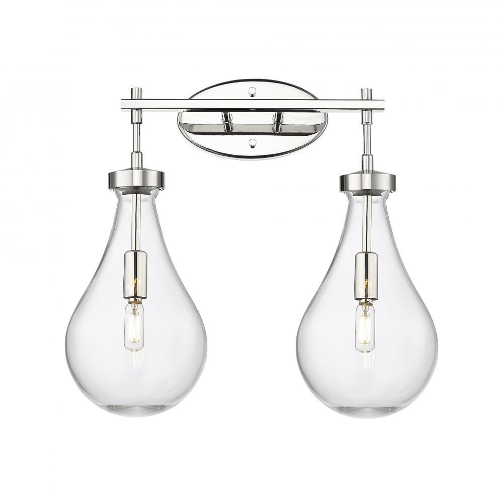 Owego - 2 Light - 17 inch - Polished Nickel - Bath Vanity Light