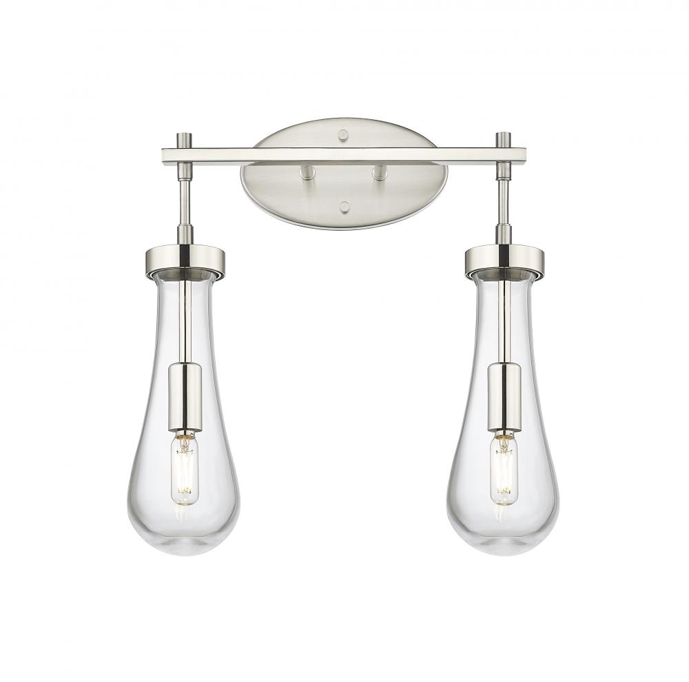 Owego - 2 Light - 17 inch - Satin Nickel - Bath Vanity Light