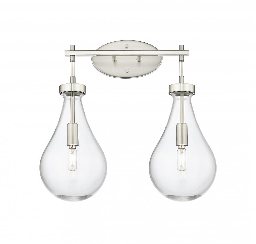 Owego - 2 Light - 17 inch - Satin Nickel - Bath Vanity Light