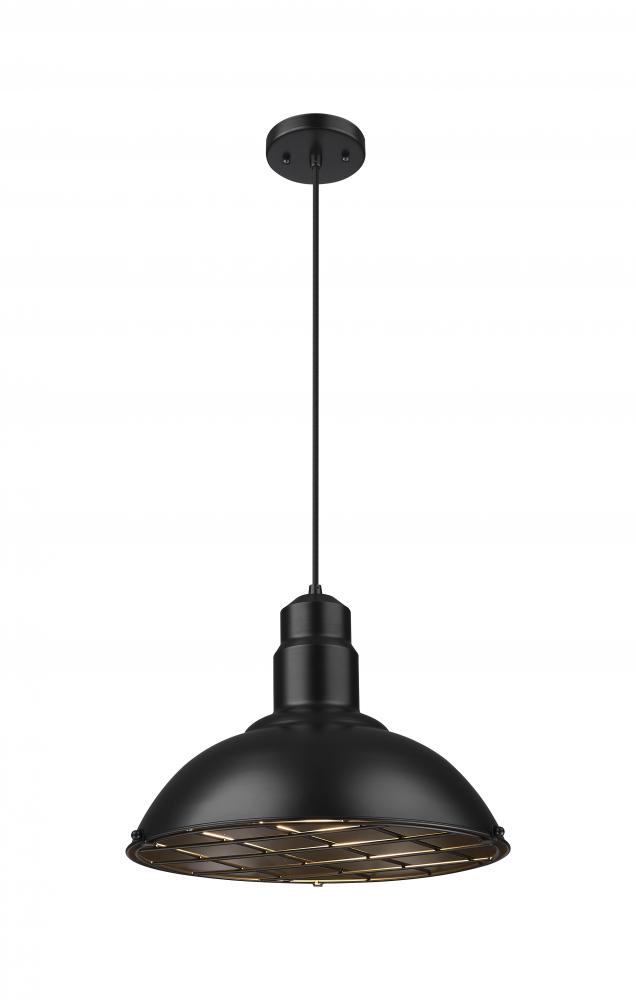Langston - 1 Light - 16 inch - Matte Black - Cord hung - Pendant