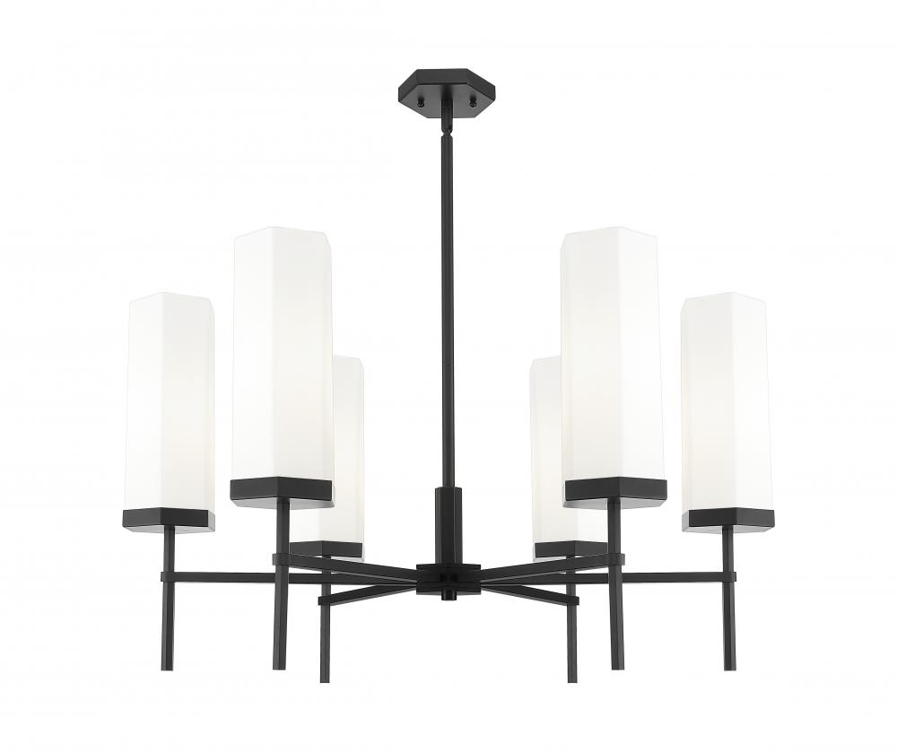 Blakeley - 6 Light - 32 inch - Matte Black - Chandelier