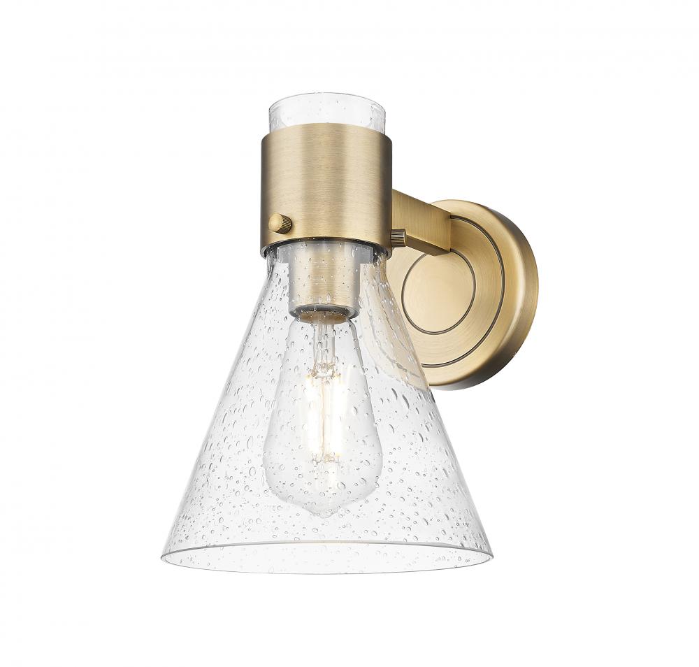 Lawton Cone - 1 Light - 8 inch - Brushed Brass - Sconce