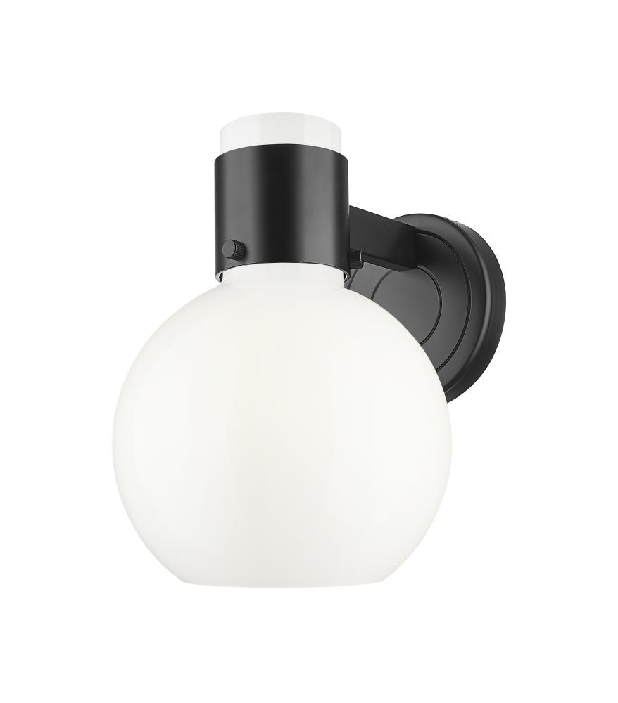 Lawton Sphere - 1 Light - 8 inch - Matte Black - Sconce