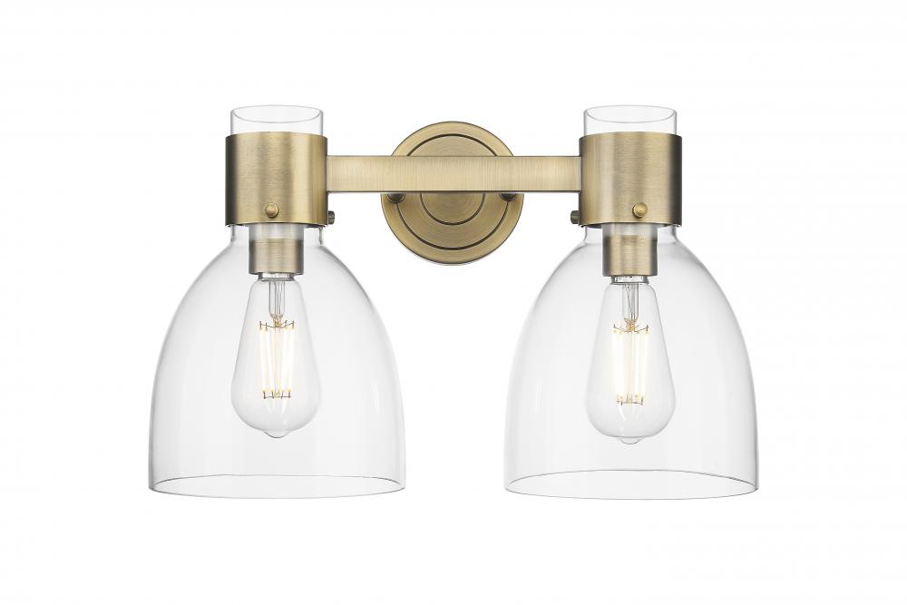 Lawton Bell - 2 Light - 17 inch - Brushed Brass - Bath Vanity Light