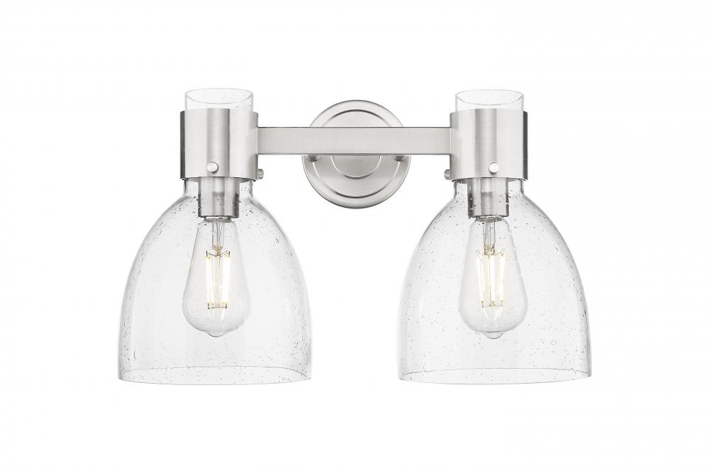 Lawton Bell - 2 Light - 17 inch - Satin Nickel - Bath Vanity Light