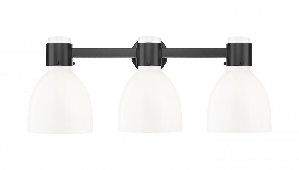 Lawton Bell - 3 Light - 27 inch - Matte Black - Bath Vanity Light
