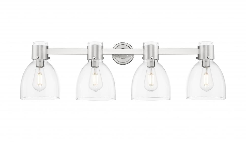 Lawton Bell - 4 Light - 27 inch - Satin Nickel - Bath Vanity Light