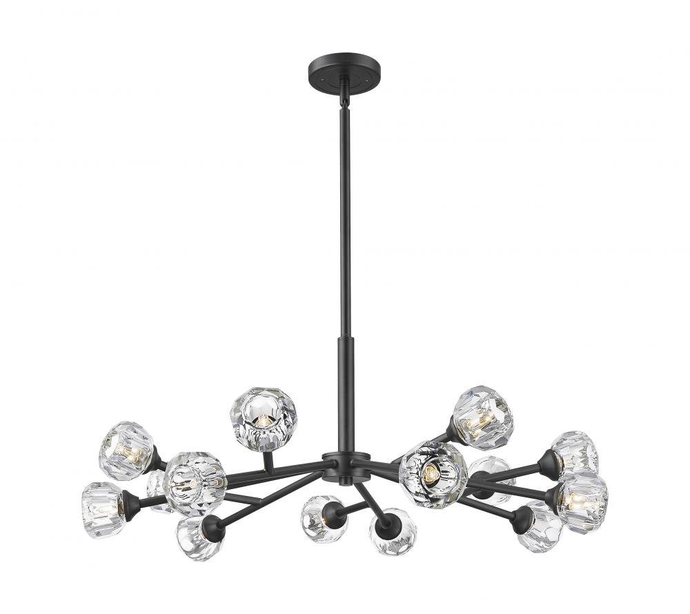 Aurora - 14 Light - 28 inch - Matte Black - Chandelier