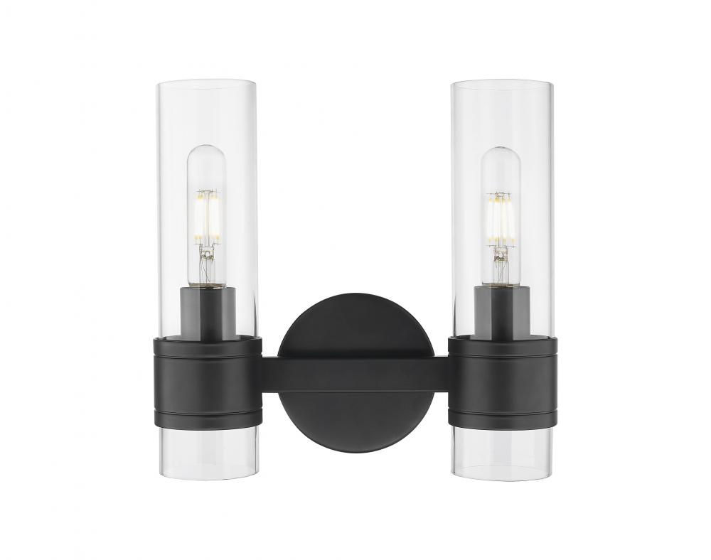 Arden - 2 Light - 14 inch - Matte Black - Bath Vanity Light