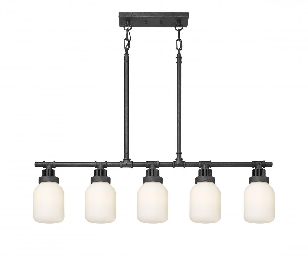 Somers - 5 Light - 43 inch - Weathered Zinc - Linear Pendant