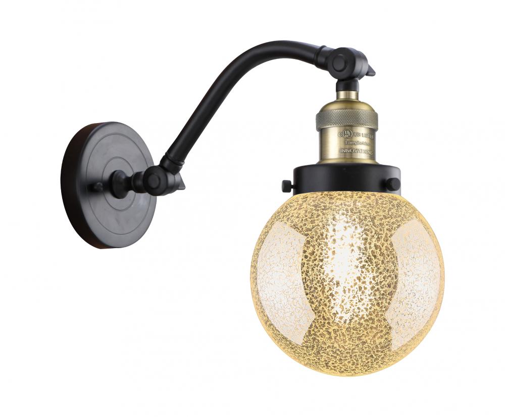 Beacon - 1 Light - 6 inch - Black Antique Brass - Adjustable Sconce
