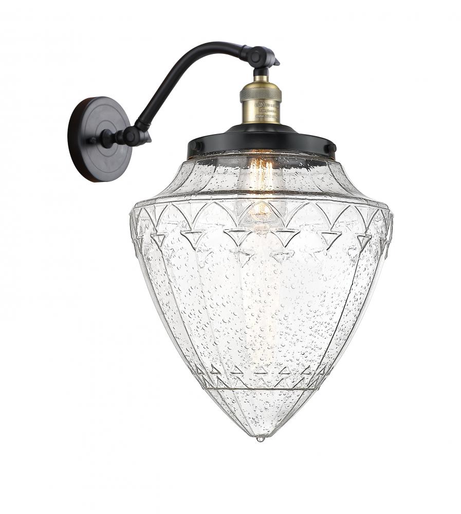 Bullet - 1 Light - 12 inch - Black Antique Brass - Adjustable Sconce