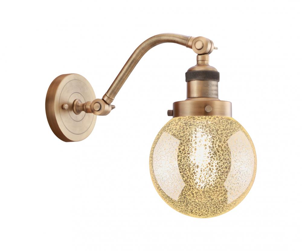 Beacon - 1 Light - 6 inch - Brushed Brass - Adjustable Sconce