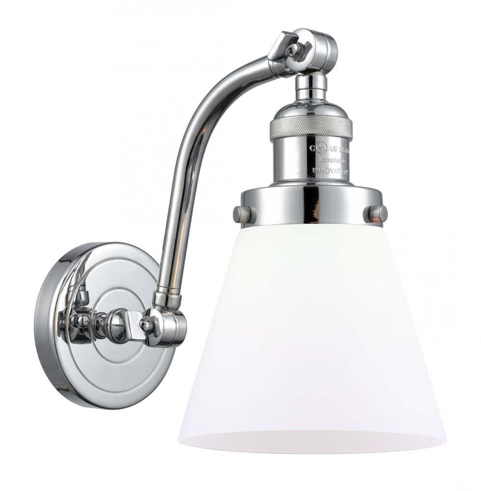 Cone - 1 Light - 7 inch - Polished Chrome - Adjustable Sconce