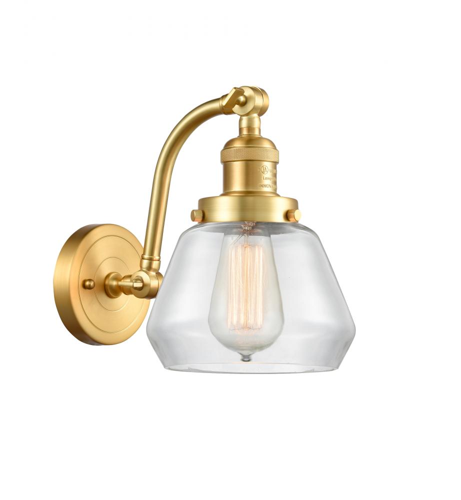 Fulton - 1 Light - 7 inch - Satin Gold - Adjustable Sconce