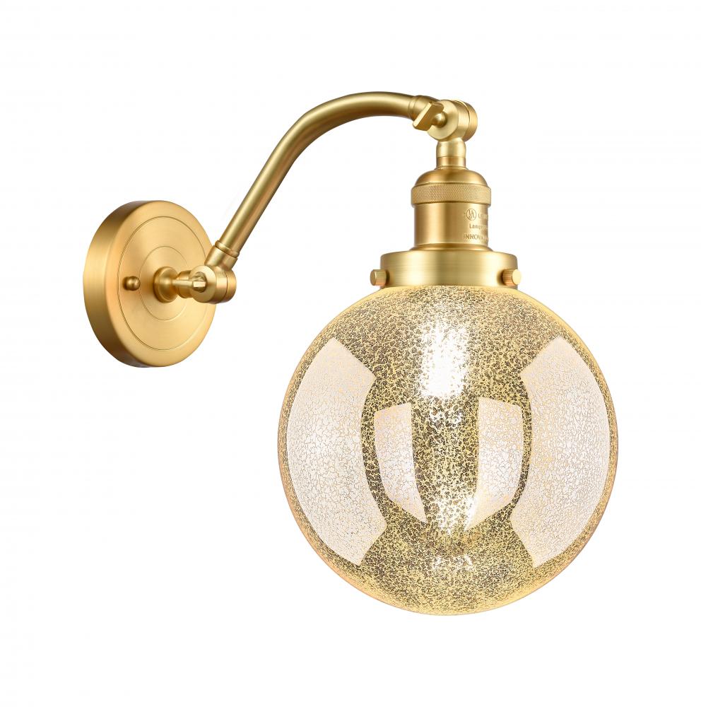 Beacon - 1 Light - 8 inch - Satin Gold - Adjustable Sconce