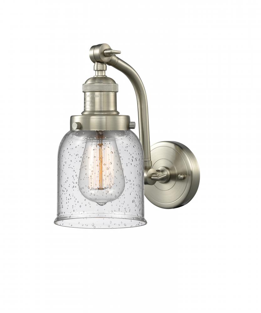 Bell - 1 Light - 5 inch - Brushed Satin Nickel - Adjustable Sconce