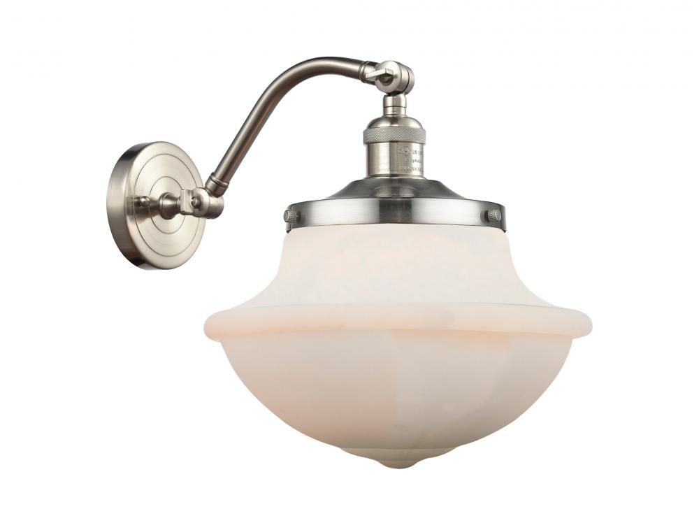 Oxford - 1 Light - 8 inch - Brushed Satin Nickel - Adjustable Sconce