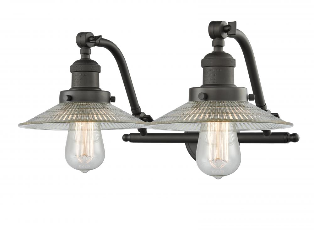 Halophane - 2 Light - 18 inch - Oil Rubbed Bronze - Adjustable Bath Vanity Light
