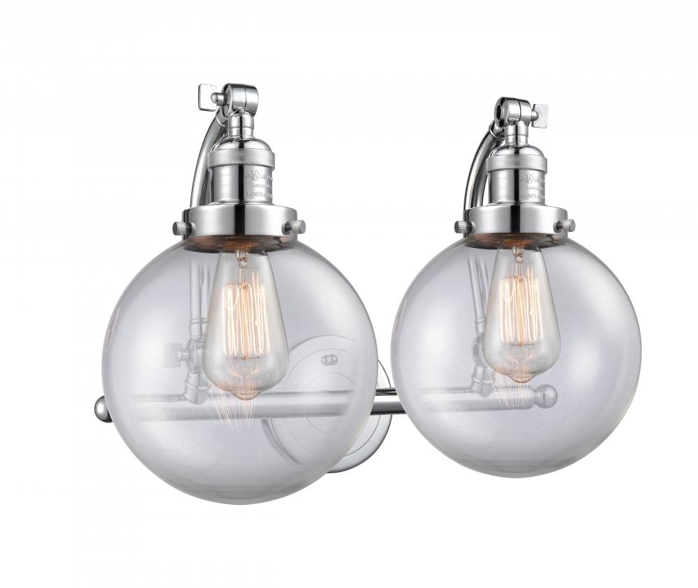 Beacon - 2 Light - 18 inch - Polished Chrome - Adjustable Bath Vanity Light