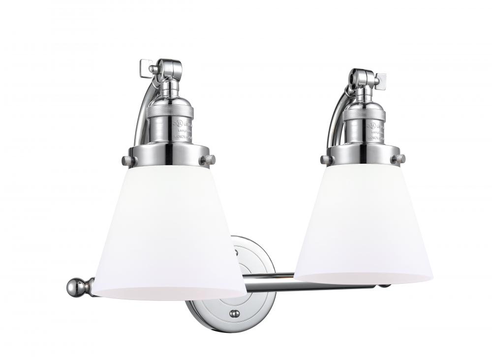 Cone - 2 Light - 18 inch - Polished Chrome - Adjustable Bath Vanity Light