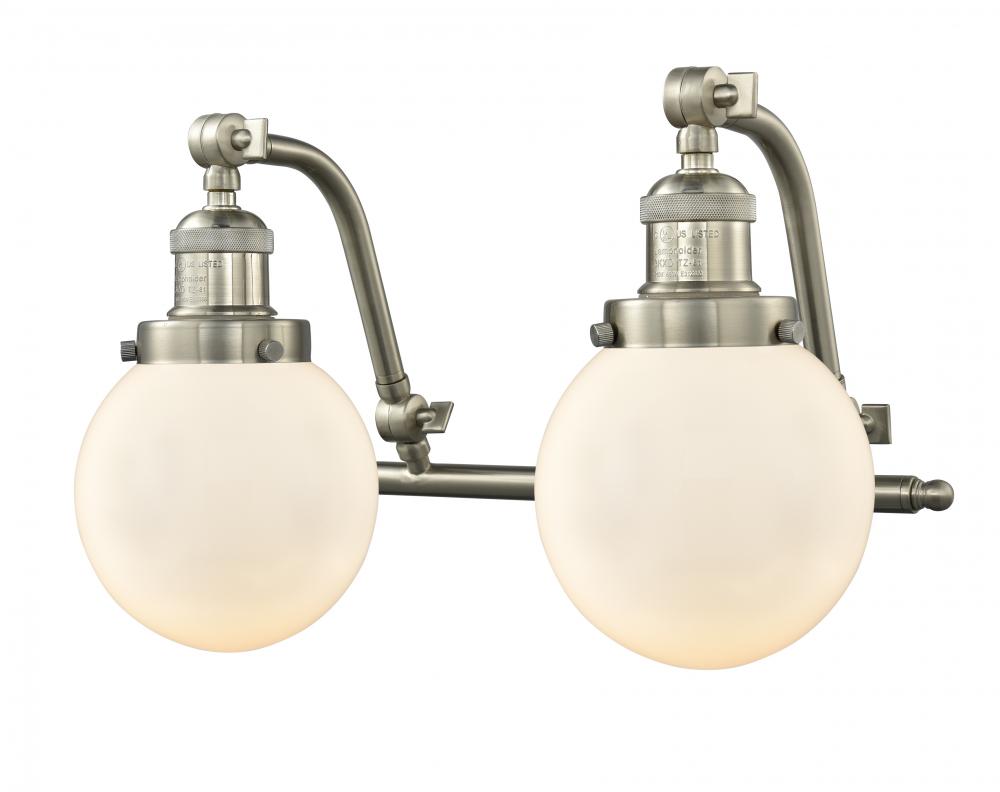 Beacon - 2 Light - 16 inch - Brushed Satin Nickel - Adjustable Bath Vanity Light