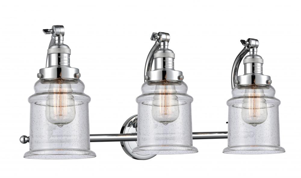 Canton - 3 Light - 28 inch - Polished Chrome - Adjustable Bath Vanity Light