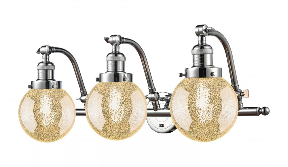 Beacon - 3 Light - 26 inch - Polished Chrome - Adjustable Bath Vanity Light