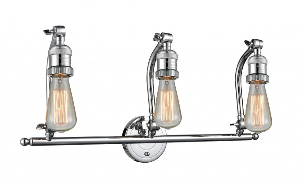 Double Swivel - 3 Light - 26 inch - Polished Chrome - Adjustable Bath Vanity Light