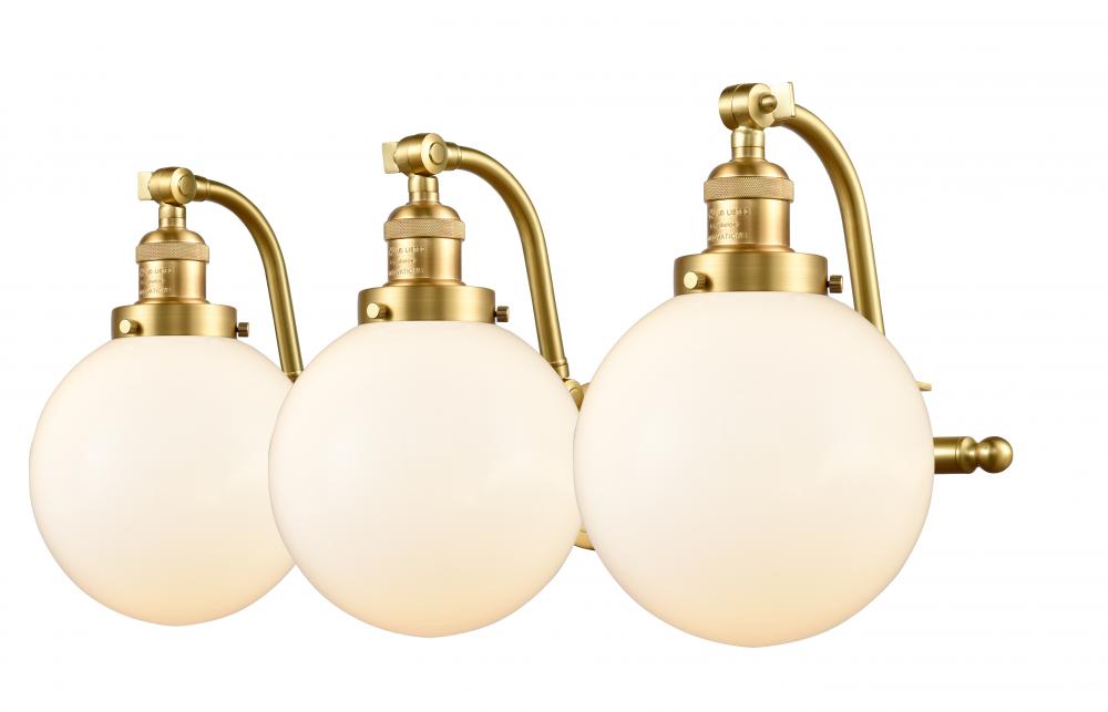 Beacon - 3 Light - 28 inch - Satin Gold - Adjustable Bath Vanity Light