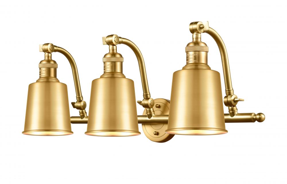 Addison - 3 Light - 28 inch - Satin Gold - Adjustable Bath Vanity Light