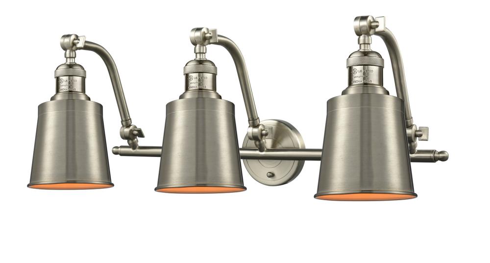 Addison - 3 Light - 28 inch - Brushed Satin Nickel - Adjustable Bath Vanity Light